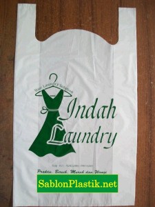 Sablon Plastik Kresek Jakarta pesanan Indah Laundry