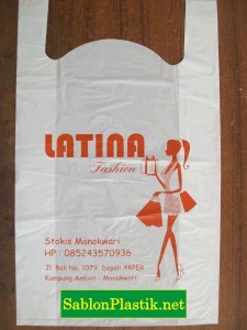 Sablon Plastik Kresek Manokwari pesanan Latina