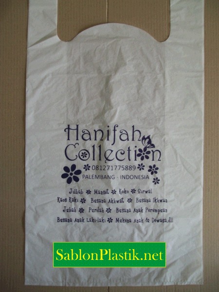 Sablon Plastik Kresek Palembang pesanan Hanifah Collection