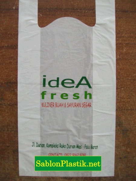 Sablon Plastik Kresek Palu pesanan Idea Fresh