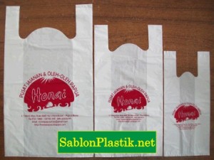 Sablon Plastik Kresek Papua pesanan Toko Honai