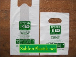 Sablon Plastik Kresek & Plong Depok pesanan Apotek K24 Asmawi