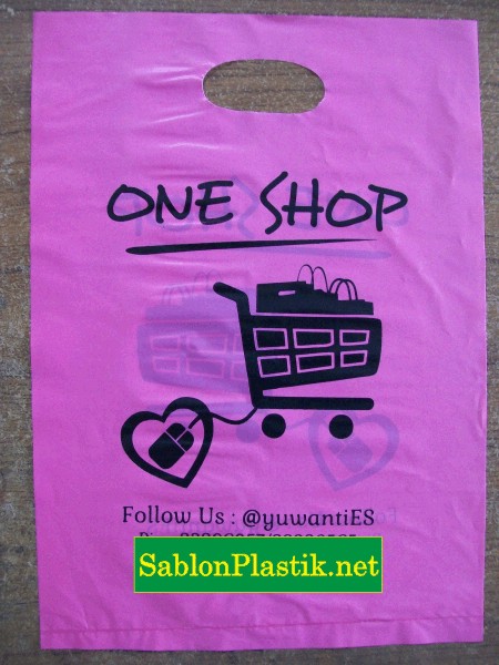 Sablon Plastik Plong Bandar Lampung pesanan One Shop