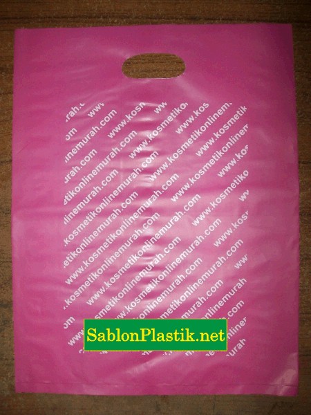 Sablon Plastik Plong Banjarnegara pesanan Kosmetik Online Murah