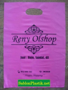 Sablon Plastik Plong Berau pesanan Reny Olshop