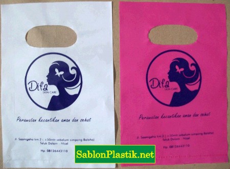 Sablon Plastik Plong Diva Skin care di Nias
