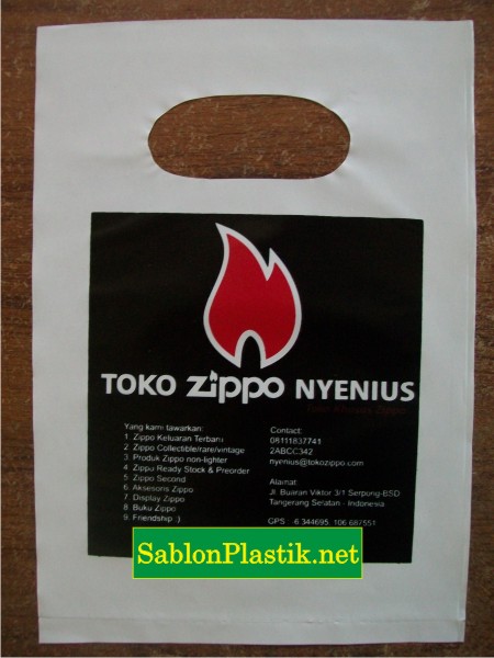 Sablon Plastik Plong Jakarta Pesanan Zippo