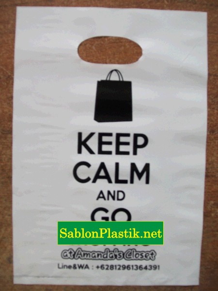 Sablon Plastik Plong Jakarta pesanan Amanda's Closet