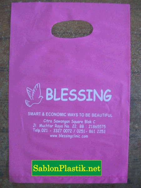 Sablon Plastik Plong Jakarta pesanan Blessing