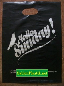 Sablon Plastik Plong Jakarta pesanan Hello Sunday