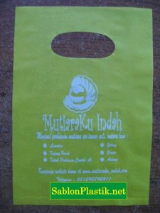 Sablon Plastik Plong Jakarta pesanan Mutiaraku Indah