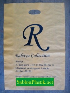 Sablon Plastik Plong Jember pesanan Rahayu Collection