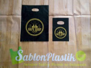 Sablon Plastik Plong Jambi pesanan Vape shop