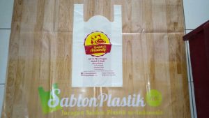 Sablon Plastik Kresek pesanan Pempek Mataram , Lombok