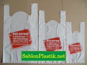 Sablon Plastik Kresek Manado pesanan Kota Permai