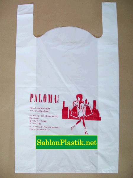Sablon Plastik Kresek Paloma Shopway di Manokwari Papua